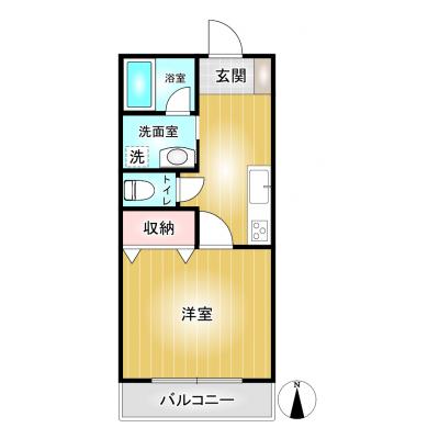 コスパだけじゃない“快適さ重視”マンスリータウン【近くにコンビニあり！】【スタバまで徒歩1分♪】【Wi-Fi無料】前橋元総社町Ａ2の物件間取り図
