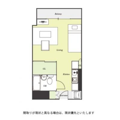 ユニオンマンスリー新小平１　208　1R・シングル☆◆インターネット固定回線（有線・Wi-Fi）無料の部屋◆【禁煙ルーム】ソファ・ローテーブルのあるゆったり25㎡のお部屋！の物件間取り図