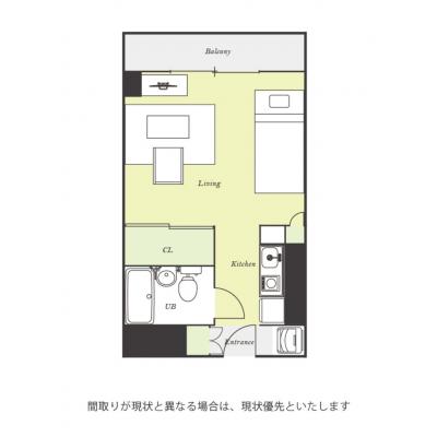 ユニオンマンスリー新小平１　308　1R・シングル☆◆インターネット固定回線（有線・Wi-Fi）無料の部屋◆【禁煙ルーム】ソファ・ローテーブルのあるゆったり25㎡のお部屋！の間取り図
