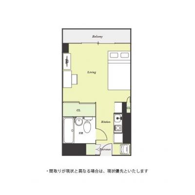 ユニオンマンスリー新小平１　313　1R・セミダブル☆◆インターネット固定回線（有線・Wi-Fi）無料の部屋◆【禁煙ルーム】勉強やテレワークにおすすめデスク＆チェアのあるお部屋♪の間取り図