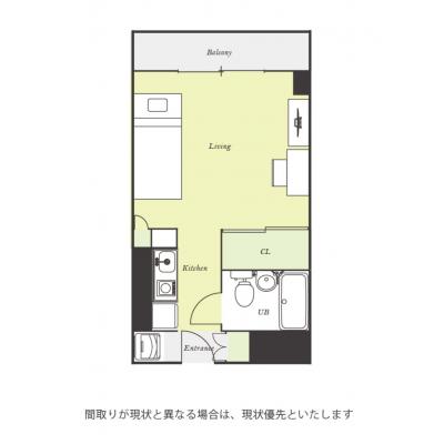 ユニオンマンスリー新小平１　416　1R・シングル☆◆インターネット固定回線（有線・Wi-Fi）無料の部屋◆【禁煙ルーム】安心の建物AL・宅配ボックス・室内洗濯機完備！の物件間取り図