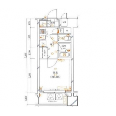 【🌿快適シーズン引越し応援キャンペーン🏡🌈】【禁煙🚭】マイナビSTAYミライエ銀座シーズンズ　605の物件間取り図