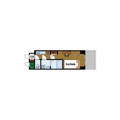 BraTTo本町レジデンス【女性向け🥰】防犯設備完備でキッチン付きのお部屋👍の間取り図