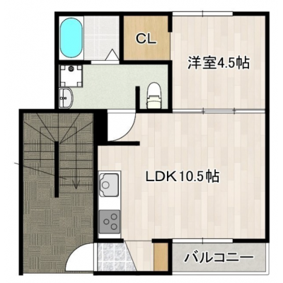 stay@木風☆★新築物件オープン(*’▽’)1LDKタイプのお部屋です(*´艸`*)★☆の物件間取り図