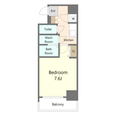 🌈 ◤賃料最大50％OFF◢  biz-Monthly松屋町　10階🚭≪2161005≫の物件間取り図