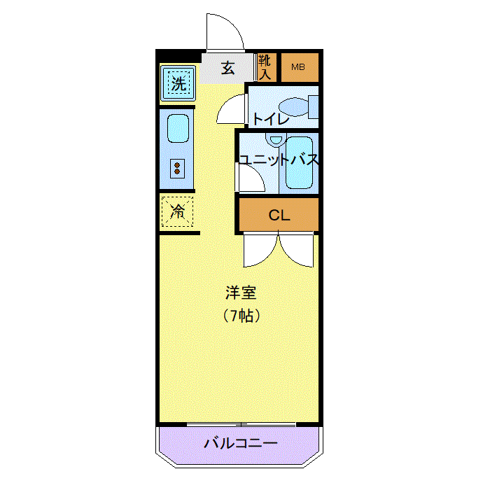 マンスリーリブマックス上盛岡駅前スイーム■『禁煙ルーム・1名入居限定』【セパレート】≪スタンダードシリーズ≫の物件間取り図