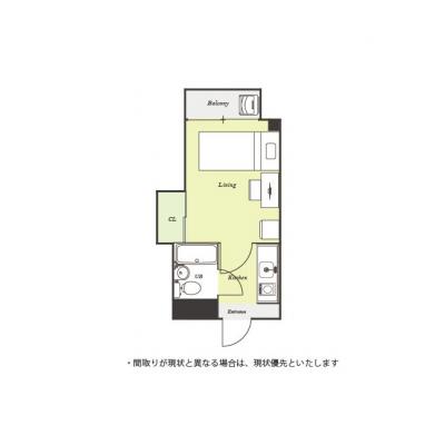 ユニオンマンスリー稲田堤２　304　1K・シングル☆【禁煙ルーム】モニター付きインターホン完備♪たっぷり収納＆デスク・チェア、2ドア冷蔵庫などの家具家電付き■選べるWi-Fi格安レンタル中！の間取り図