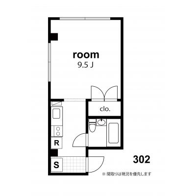 マンスリー小立野【Wifi無料・水回りリフォーム済み・金沢大学病院、金沢美大、県立図書館近く】の物件間取り図
