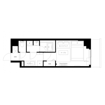 両国エリア/スカイツリーまで1.3km/綺麗なお部屋/アーバンパーク本所吾妻橋 703の物件間取り図