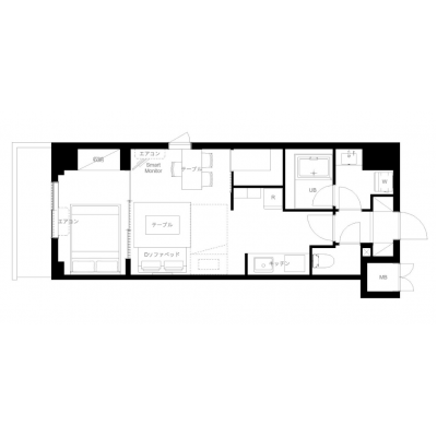 両国エリア/スカイツリーまで1.3km/綺麗なお部屋/アーバンパーク本所吾妻橋 704の物件間取り図