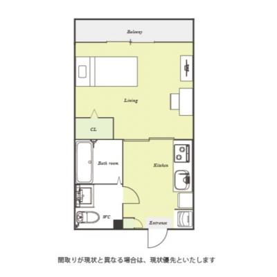 ユニオンマンスリー千葉駅レリシア１　203　1K・シングル☆【2025年5月新築物件】◆インターネット固定回線（有線・Wi-Fi）無料の部屋◆【禁煙ルーム】1棟15室丸々マンスリー！の物件間取り図