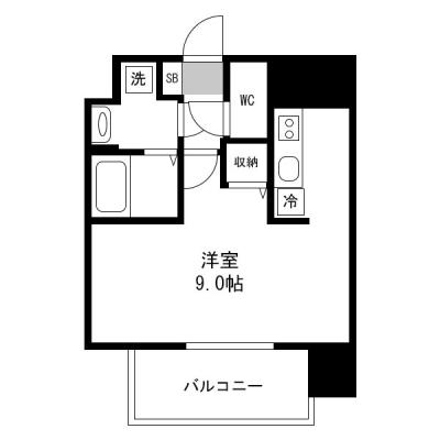 アットイン香川高松SM1-2 『公式サイト限定キャンペーン実施中！室内画像も豊富で、お見積り／web予約も可能です！「アットイン公式」で検索！🔍』の物件間取り図