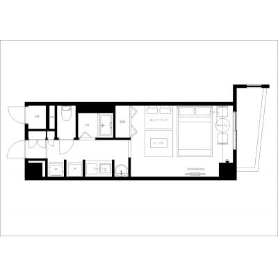 12/30までの大特価！幡ヶ谷から徒歩5分！駅周辺も買い物場所充実♪/エレベーター付きのシンプルなお部屋/コスモリード幡ヶ谷 601の物件間取り図
