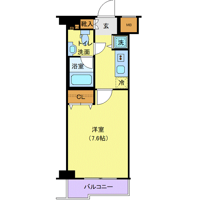 グッドステイ新板橋アクサス●『禁煙ルーム・24平米・駅4分・独立洗面・浴室乾燥付』【ハイクラス】の物件間取り図