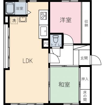 リフォーム済！【杉並マンスリー　2LDK　8階】新高円寺駅〔徒歩2分〕高円寺駅〔徒歩13分〕Wi-Fi無料〔友人、ご家族で！〕の物件間取り図