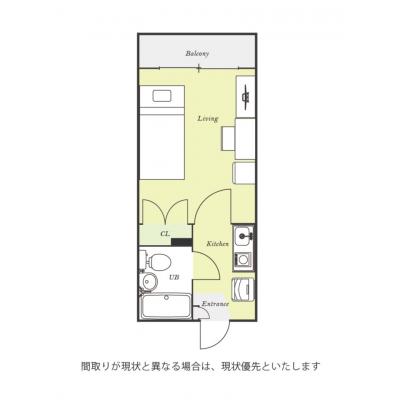 ユニオンマンスリー横浜平沼橋２　302　1K・シングル☆【禁煙ルーム】デスク・チェア完備！室内洗濯機や冷蔵庫など生活家電のあるお部屋/23時頃まで営業スーパー・サミットストアまで徒歩約4分の間取り図