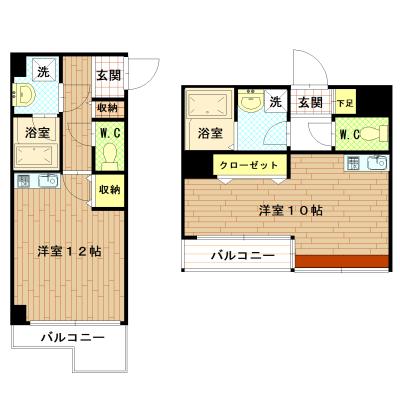 ワールドマンスリー心斎橋西✨✨広い１Rマンションです！の物件間取り図