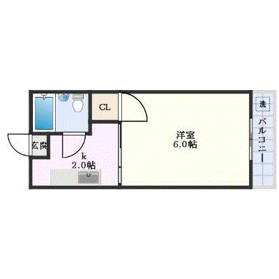 グッドステイ松山市ゼネラル△【ライト】の物件間取り図