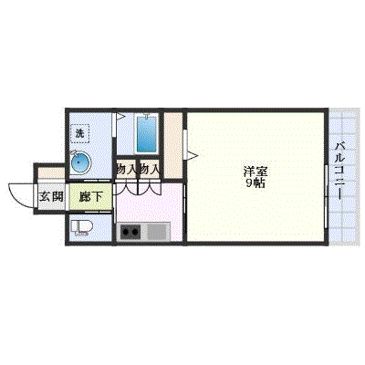 グッドステイ岡山大学病院北プランドール★【ハイクラス・設備充実】の物件間取り図