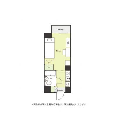 ユニオンマンスリー鶴見３　903　1R・シングル☆【禁煙ルーム】人気の角部屋物件！物件近くにはコンビニ・スーパーもありお買い物も便利◎横浜駅まで乗り換えなしでアクセス可能の間取り図
