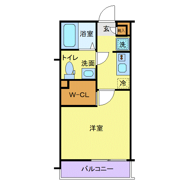 マンスリーリブマックス常磐線松戸EASTラフィーナー△『禁煙ルーム』【1名入居限定・独立洗面・浴室乾燥付】≪エクセレントシリーズ≫の物件間取り図