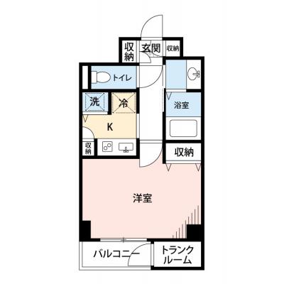 【🍂!期間限定ほっと価格！🍂】【禁煙🚭/Wi-Fi無料🌐】マイナビSTAYトワイライトヒルズ八丁堀パークサイド　803の間取り図