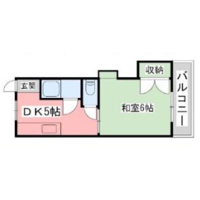 アザミウィークリー松山築山の物件間取り図