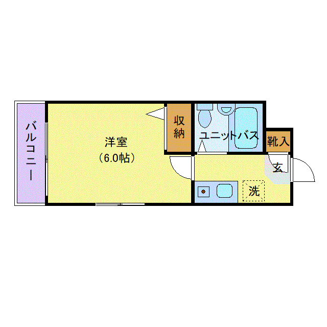 グッドステイ東武東上線下板橋・北池袋WESTプライム□『禁煙ルーム・1名入居限定』【ライト】の物件間取り図