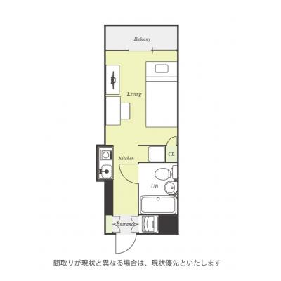 ユニオンマンスリー磯子１　210 1R・シングル☆◆インターネット固定回線（有線）無料の部屋◆【禁煙ルーム】安心のモニター付きインターフォン＆室内洗濯機＆宅配BOX完備！の物件間取り図