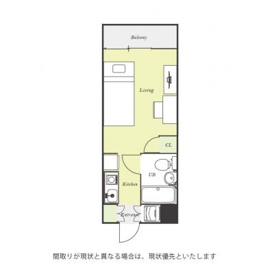 ユニオンマンスリー磯子１　219　1R・シングル☆◆インターネット固定回線（有線）無料の部屋◆【禁煙ルーム】安心のモニター付きインターフォン＆室内洗濯機＆宅配BOX完備！の間取り図