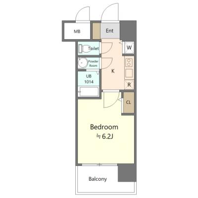 ≪🚅🚈 “法人企業様” 応援強化月間・賃料毎日半額 🚄🚃🚃 ≫ エスリード中之島SOUTH🚭［No.5105001］の間取り図