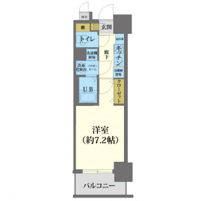 ◢◤🍂“2026秋のCampaign”🌰🐿 ◢◤“全期間”賃料60％OFF(割引期間制限なし)◢◤【ネット無制限/浴室乾燥機付き】　アスヴェル大阪城WESTⅡ［No.5233060］の物件間取り図