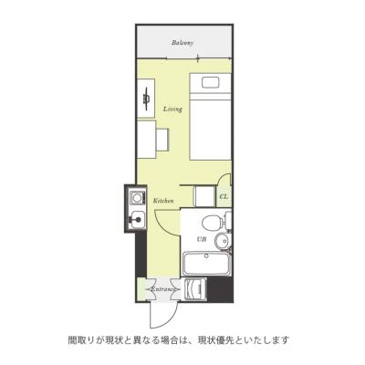 ユニオンマンスリー磯子１　310　1R・シングル☆◆インターネット固定回線（有線）無料の部屋◆【禁煙ルーム】デスク・チェア＆室内洗濯機や冷蔵庫など生活家電のあるお部屋の物件間取り図
