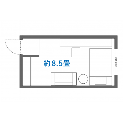 《すぐご案内可能》無印良品提携【渋谷まで1本】2024年OPEN！無料のワークラウンジ・サウナ付きマンスリー［goodroom residence 越谷］（307）の物件間取り図