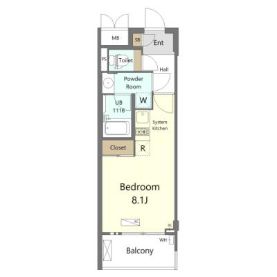 ≪🚅🚈 “法人企業様” 応援強化月間・賃料毎日半額 🚄🚃🚃 ≫ アスヴェル心斎橋東Ⅱ 🚭 ［No.5177050］の間取り図