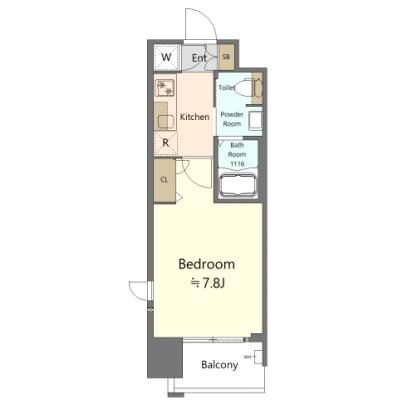 📒出張・研修・転勤等ご相談下さい『大幅割引中』 🖊 レジュールアッシュ南堀江［No.5415080］ の間取り図