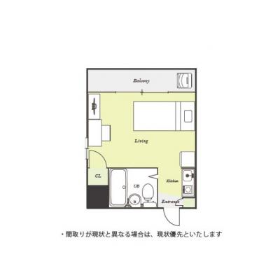 ユニオンマンスリー相鉄希望ヶ丘１　201　1R・シングル☆【禁煙ルーム】デスク・チェア＆洗濯機や冷蔵庫など生活家電のあるお部屋/神奈川県立産業技術短期大学校まで徒歩通学の物件間取り図