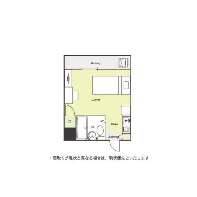 ユニオンマンスリー相鉄希望ヶ丘１　203　1R・シングル☆【禁煙ルーム】モニター付きインターフォン完備＆デスク・チェアのあるお部屋/相鉄本線利用で二俣川駅まで1駅約3分の間取り図