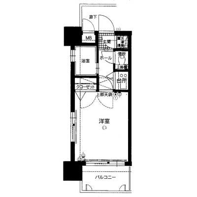 （契約１か月以上のみ）エステート・モア大名　Ｂの間取り図