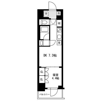 【2025年11月8日～ご入居可能】アットイン上野15-1  『アットイン公式なら空室検索、見積り、WEB予約も可能。公式限定キャンペーンも実施中！是非ご利用くださいませ』の間取り図