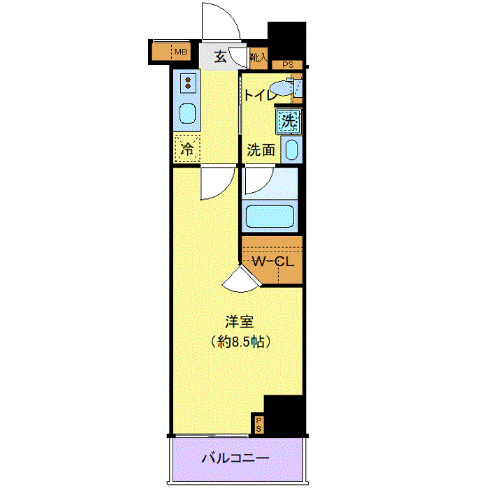グッドステイ東武東上線中板橋ベルシードⅡ△『禁煙ルーム・25平米・独立洗面・浴室乾燥付』【ハイクラス】の物件間取り図