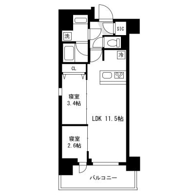 【2026年1月7日～ご入居可能】アットイン上野15-2  『公式サイトなら空室確認、web予約も可能です。今なら限定キャンペーンも実施中！「アットイン」で検索！🔍』の物件間取り図