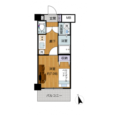 シュアーライフ西宮北口３【禁煙★ペット可★浴室乾燥機付き★独立洗面台★インターネット無料★】の物件間取り図