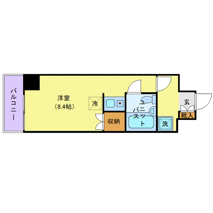 マンスリーリブマックス新横浜WESTルモンド●『禁煙ルーム』【1名入居限定・Wi-Fi無制限】≪スマートシリーズ≫の物件間取り図