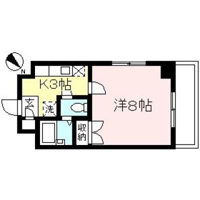 東都マンスリー　ハイツホルン相模大野　【Wifi無料！オートロック！バス・トイレ別！相模大野駅徒歩３分！】の物件間取り図