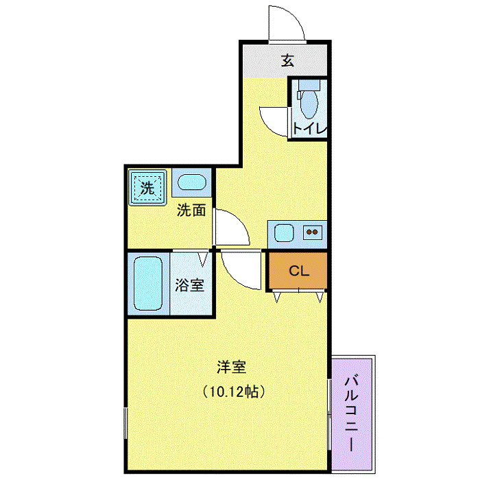 グッドステイ相模原SOUTHフェリシア■『禁煙ルーム・32平米・1名入居限定・独立洗面』【ベーシック】の物件間取り図
