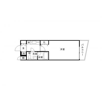 OneLife板橋本蓮沼【▼バストイレ別、独立洗面台付き】の物件間取り図