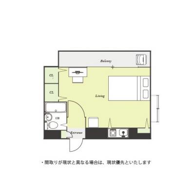 ユニオンマンスリー新松戸１　604　1R・セミダブル☆【禁煙ルーム】デスク・チェア完備＆角部屋物件。安心の建物オートロック完備/流通経済大学新松戸キャンパスまで徒歩通学の物件間取り図