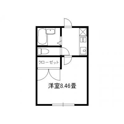 【サンハナ305】東武足利市駅徒歩10分　１Kの間取り図