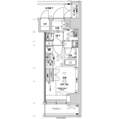 【🍡！秋の大感謝価格！🍡】【禁煙🚭/Wi-Fi無料🌐】マイナビSTAY Kawasaki Axis North　803の間取り図